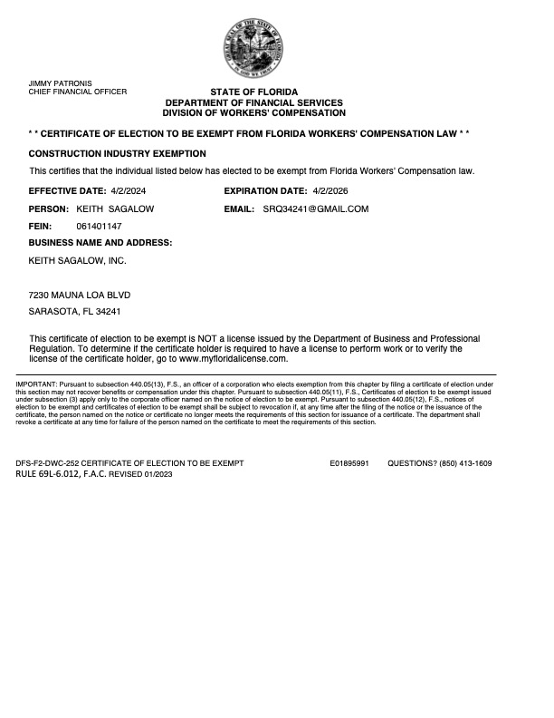 worker comp exemption